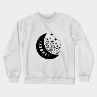 Floral Moon Crewneck Sweatshirt